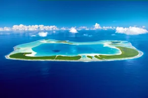 Tetiaroa society islands aerial view