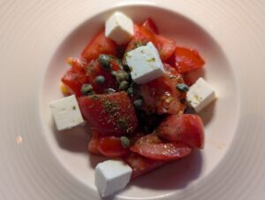 Tomato & feta salad with capers