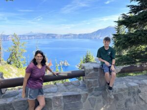 Overlooking Crater Lake at Crater Lake National Park