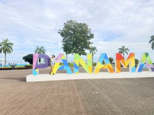Panama sign in Panama City, Panama