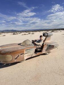 Driving a landspeeder near Zion National Park