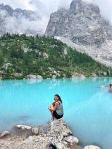 Lago di Sorapis in the Dolomites, Italian Alps