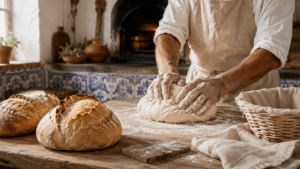 Portuguese bread making Portuguese bread making